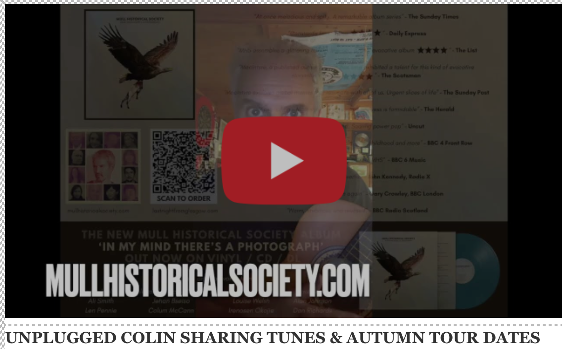 MHS mailer minutes: MHS Special London Show Sept 2 / Podcast appearances / Colin’s Autumn MHS tour preview video
